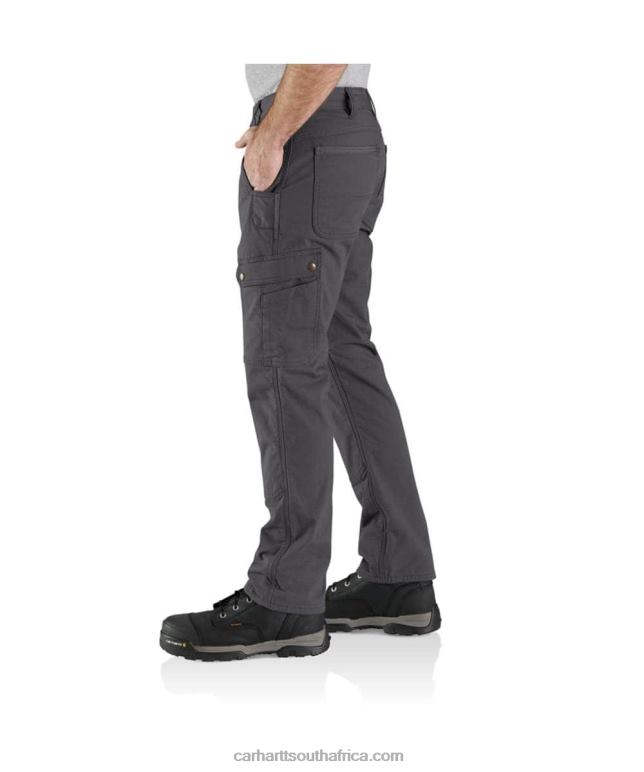 Men Basil 6D80X55 Carhartt Rugged Flex Relaxed Fit Ripstop Cargo Fleece-Lined Work Pant