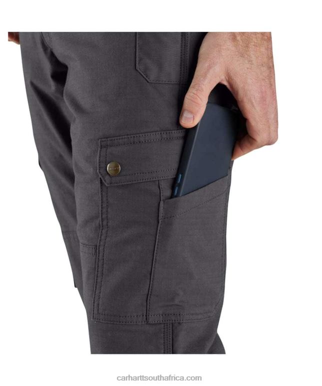 Men Basil 6D80X55 Carhartt Rugged Flex Relaxed Fit Ripstop Cargo Fleece-Lined Work Pant