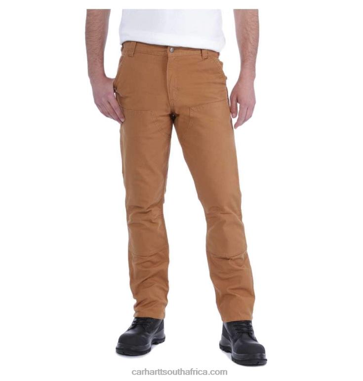 Men Black 6D80X52 Carhartt Rugged Flex Straight Fit Duck Double-Front Utility Work Pant