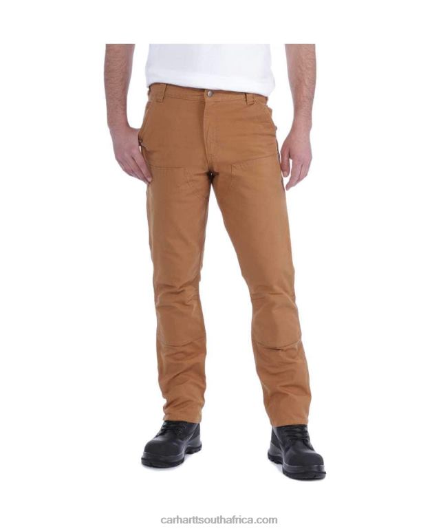 Men Black 6D80X52 Carhartt Rugged Flex Straight Fit Duck Double-Front Utility Work Pant