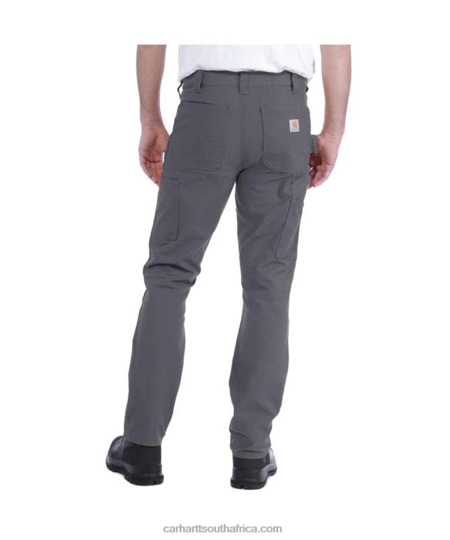 Men Black 6D80X52 Carhartt Rugged Flex Straight Fit Duck Double-Front Utility Work Pant