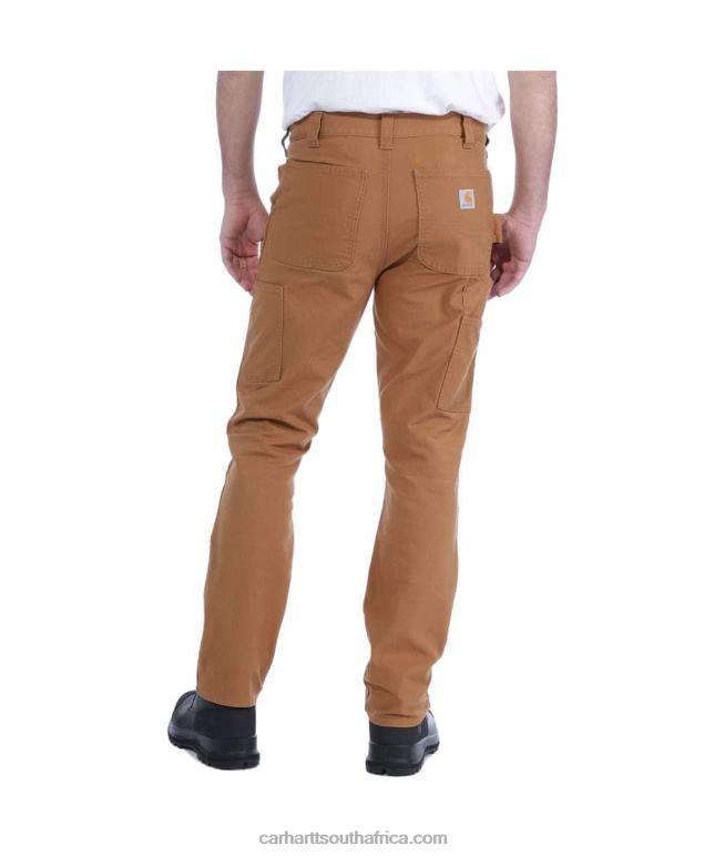 Men Black 6D80X52 Carhartt Rugged Flex Straight Fit Duck Double-Front Utility Work Pant