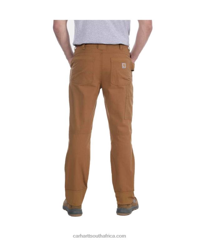 Men Black 6D80X57 Carhartt Steel Rugged Flex Relaxed Fit Double-Front Utility Work Pant
