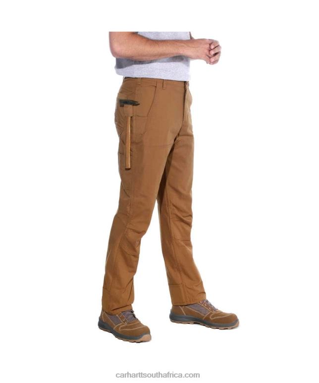 Men Black 6D80X57 Carhartt Steel Rugged Flex Relaxed Fit Double-Front Utility Work Pant
