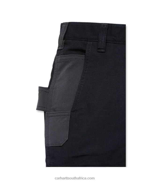 Men Black 6D80X57 Carhartt Steel Rugged Flex Relaxed Fit Double-Front Utility Work Pant