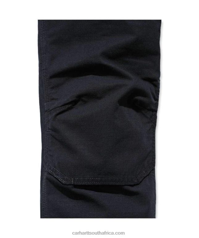 Men Black 6D80X57 Carhartt Steel Rugged Flex Relaxed Fit Double-Front Utility Work Pant