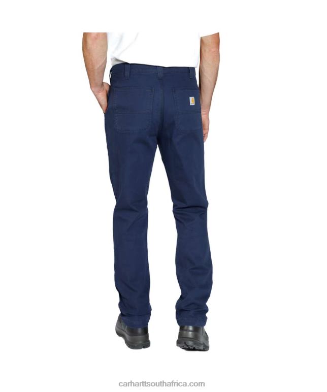 Men Black 6D80X61 Carhartt Rugged Flex Straight Fit Canvas 5-Pocket Tapered Work Pant