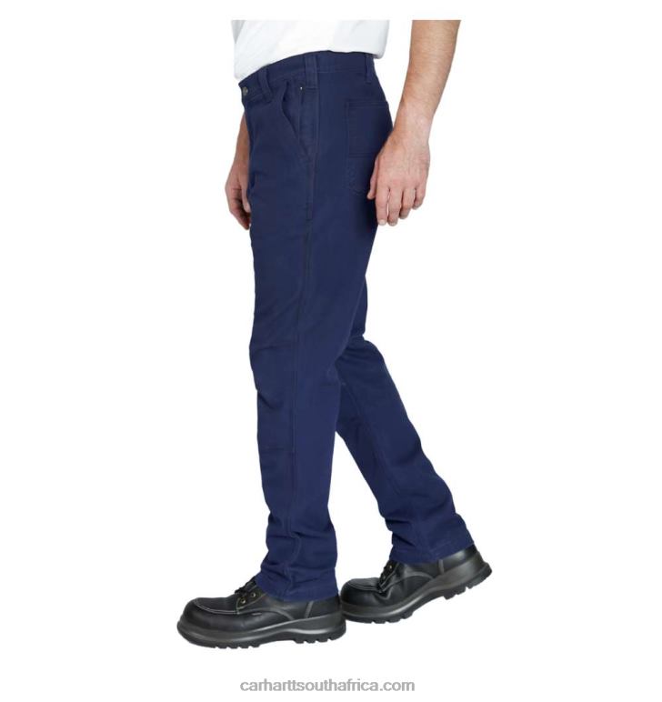 Men Black 6D80X61 Carhartt Rugged Flex Straight Fit Canvas 5-Pocket Tapered Work Pant