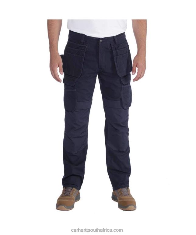Men Black 6D80X62 Carhartt Steel Rugged Flex Relaxed Fit Double-Front Cargo Multi-Pocket Work Pant