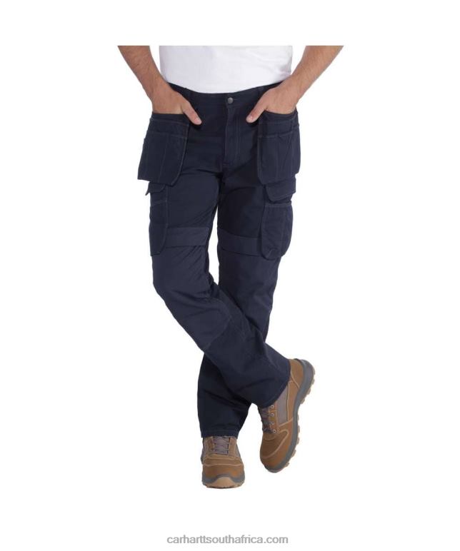 Men Black 6D80X62 Carhartt Steel Rugged Flex Relaxed Fit Double-Front Cargo Multi-Pocket Work Pant