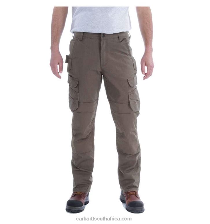 Men Black 6D80X64 Carhartt Steel Rugged Flex Relaxed Fit Double-Front Cargo Work Pant