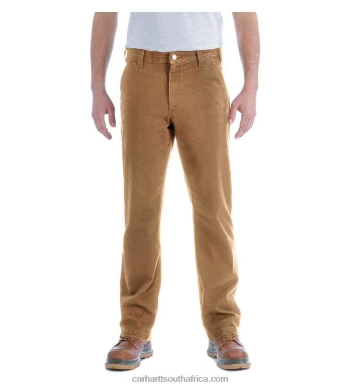 Men Black 6D80X67 Carhartt Rugged Flex Straight Fit Duck Tapered Leg Utility Work Pant