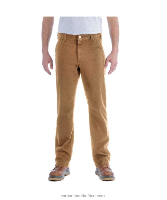 Men Black 6D80X67 Carhartt Rugged Flex Straight Fit Duck Tapered Leg Utility Work Pant