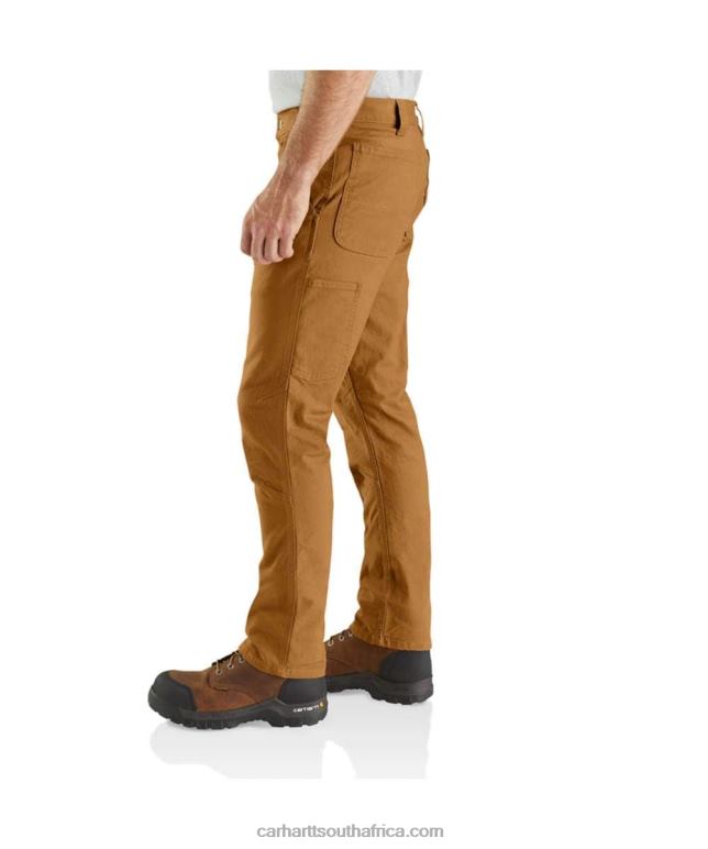 Men Black 6D80X67 Carhartt Rugged Flex Straight Fit Duck Tapered Leg Utility Work Pant