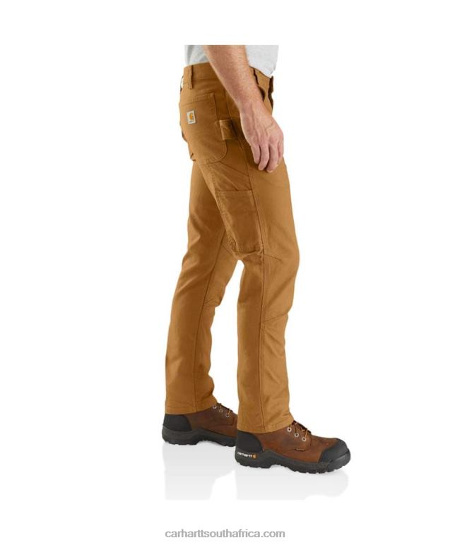 Men Black 6D80X67 Carhartt Rugged Flex Straight Fit Duck Tapered Leg Utility Work Pant