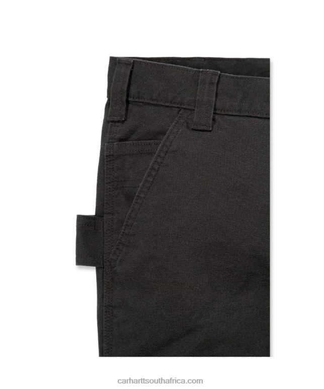 Men Black 6D80X67 Carhartt Rugged Flex Straight Fit Duck Tapered Leg Utility Work Pant