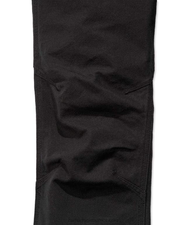 Men Black 6D80X67 Carhartt Rugged Flex Straight Fit Duck Tapered Leg Utility Work Pant