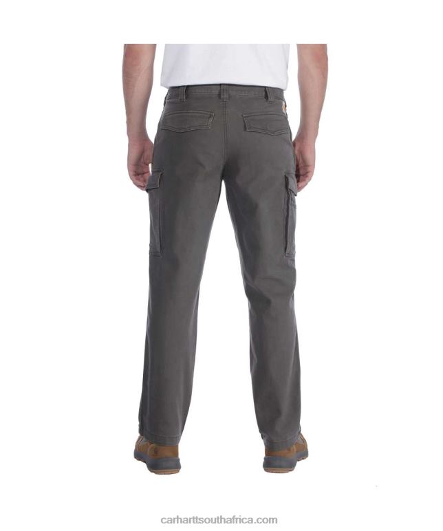 Men Dark Khaki 6D80X69 Carhartt Rugged Flex Relaxed Fit Canvas Cargo Work Pant