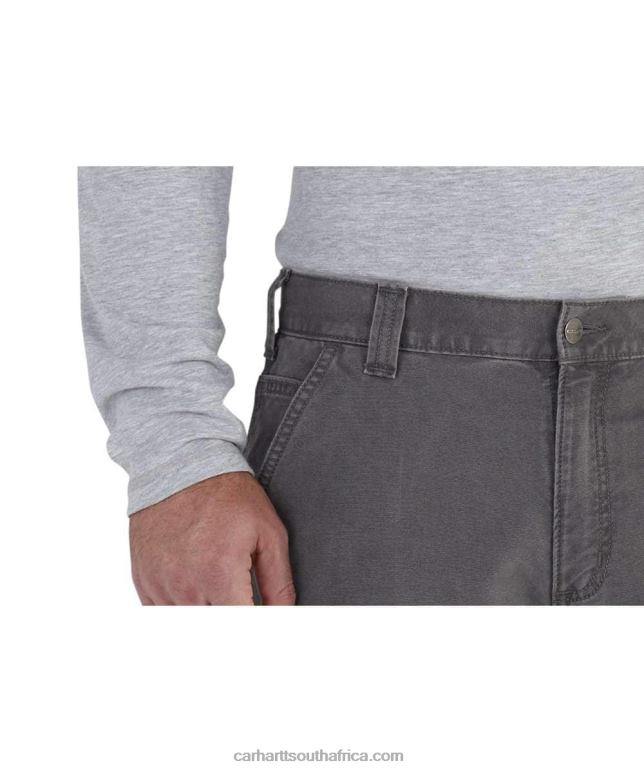 Men Dark Khaki 6D80X70 Carhartt Rugged Flex Relaxed Fit Canvas Work Pant