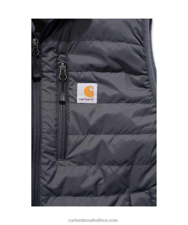 Men Black 6D80X104 Carhartt Rain Defender Relaxed Fit Lightweight Insulated Vest