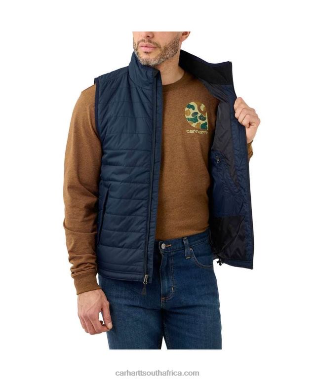 Men Black 6D80X104 Carhartt Rain Defender Relaxed Fit Lightweight Insulated Vest