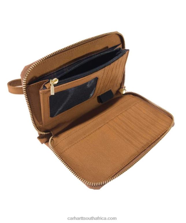 Women Black 6D80X232 Carhartt Nylon Duck Lay-Flat Clutch Wallet