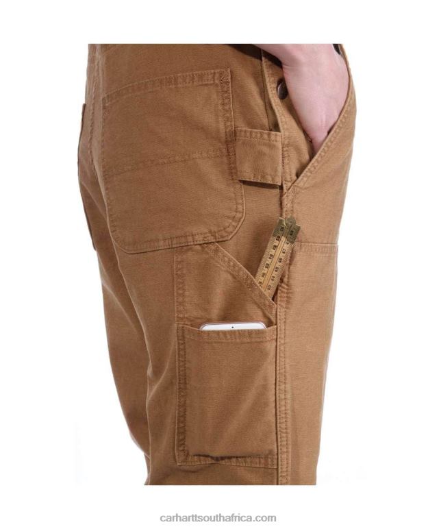 Women Black 6D80X218 Carhartt Rugged Flex Loose Fit Canvas Bib Overall