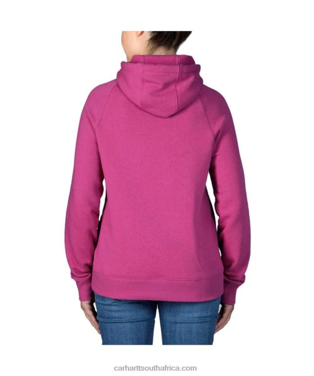 Women Black 6D80X205 Carhartt Force Relaxed Fit Lightweight Graphic Hooded Sweatshirt