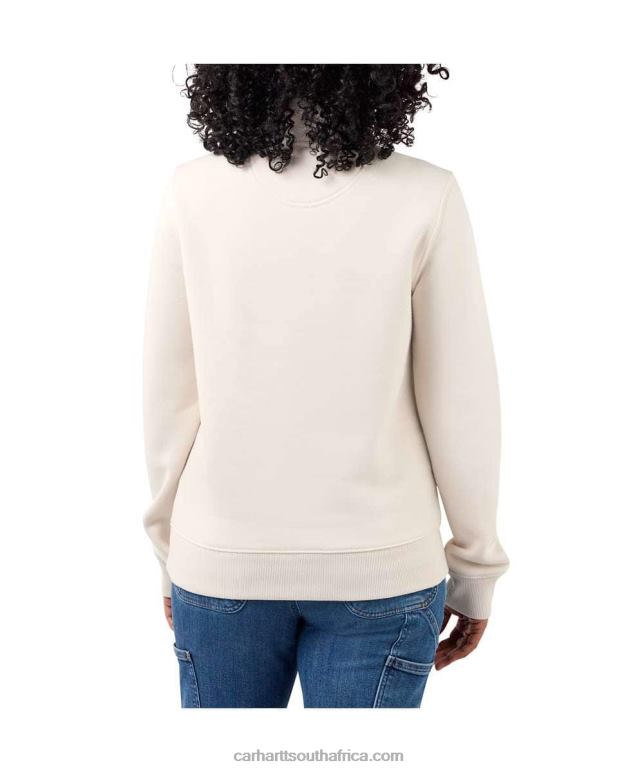 Women Blackberry Heather 6D80X204 Carhartt Relaxed Fit Midweight Half Zip Sweatshirt