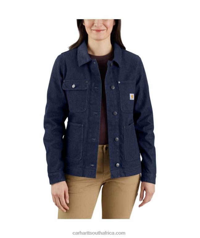 Women Basin 6D80X192 Carhartt Rugged Flex Relaxed Fit Denim Jacket