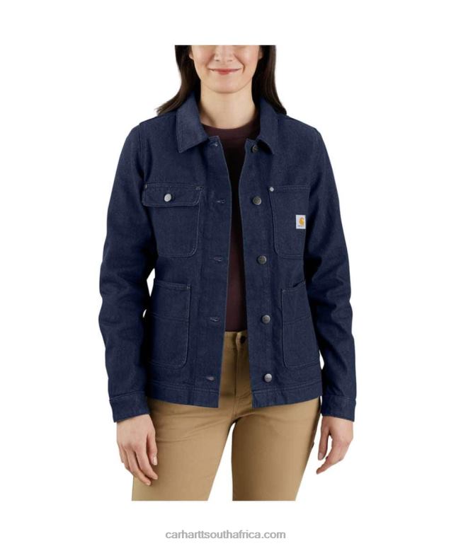 Women Basin 6D80X192 Carhartt Rugged Flex Relaxed Fit Denim Jacket