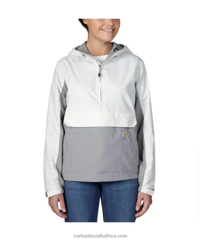 Women Black 6D80X185 Carhartt Rain Defender Loose Fit Lightweight Packable Anorak