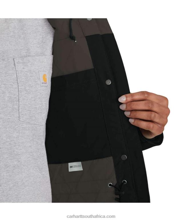 Women Black 6D80X194 Carhartt Super Dux Relaxed Fit Insulated Traditional Coat