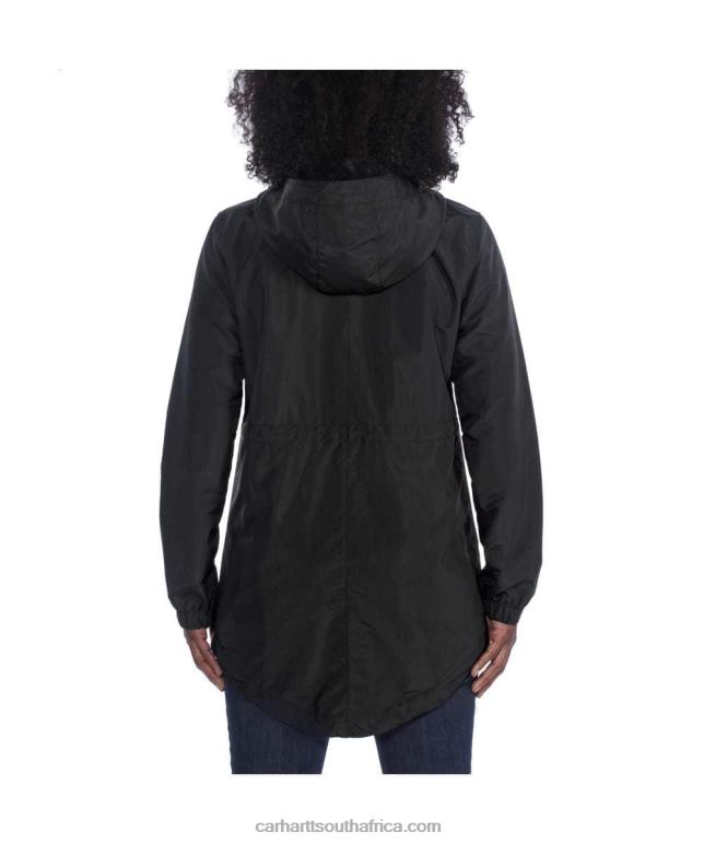 Women Black 6D80X195 Carhartt Rain Defender Relaxed Fit Lightweight Coat