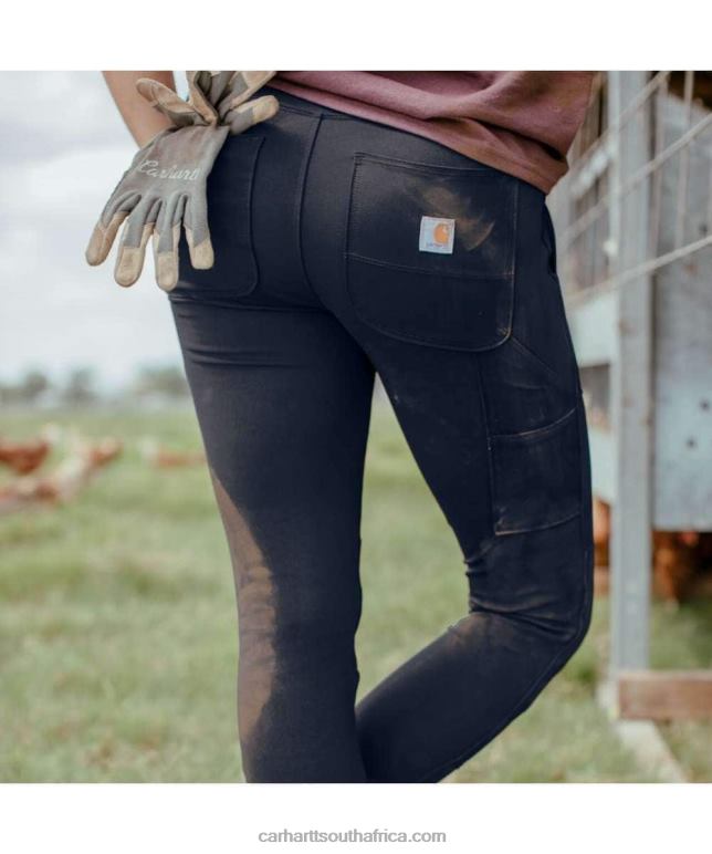 Women Black 6D80X182 Carhartt Force Fitted Midweight Utility Legging