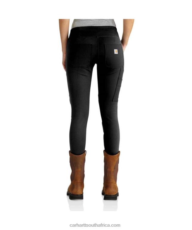 Women Black 6D80X182 Carhartt Force Fitted Midweight Utility Legging