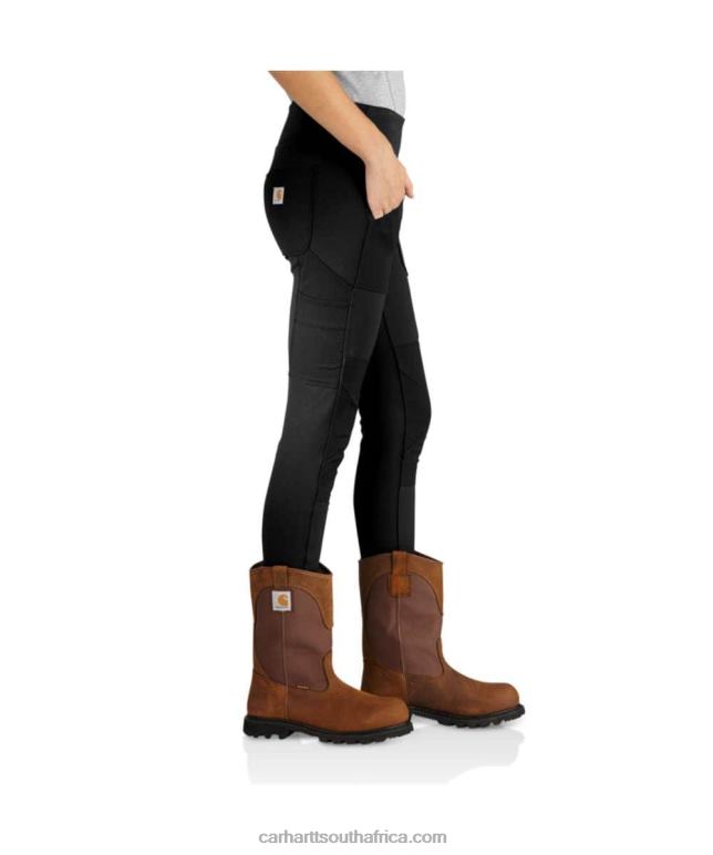 Women Black 6D80X182 Carhartt Force Fitted Midweight Utility Legging