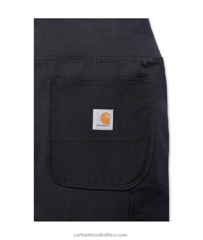 Women Black 6D80X182 Carhartt Force Fitted Midweight Utility Legging