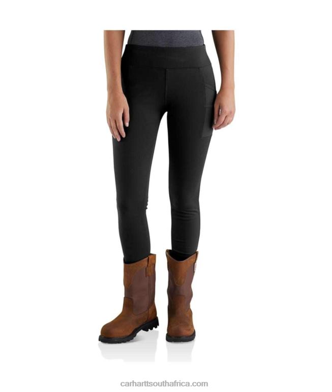 Women Black 6D80X183 Carhartt Force Fitted Lightweight Utility Legging