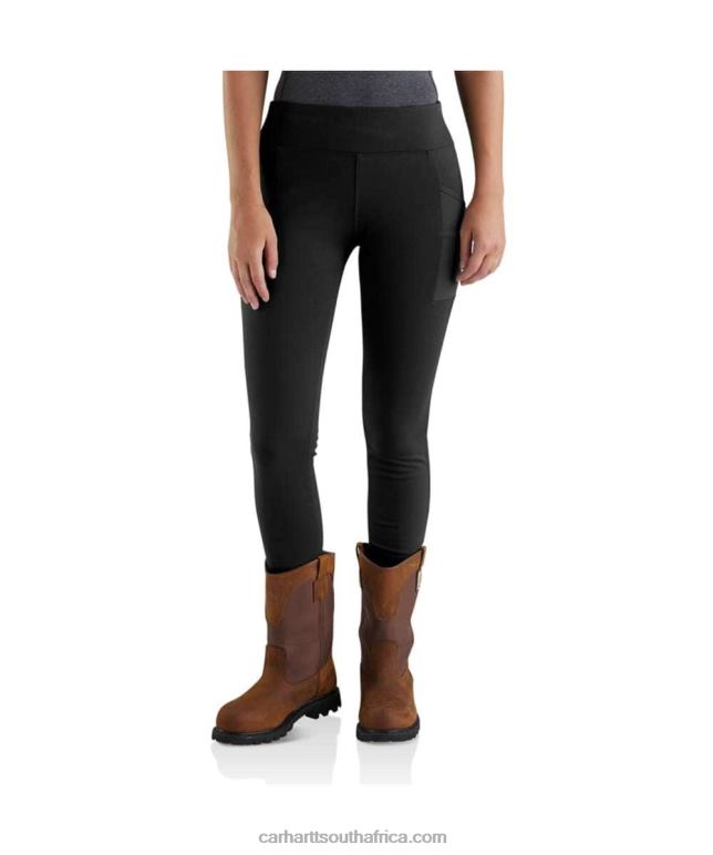 Women Black 6D80X183 Carhartt Force Fitted Lightweight Utility Legging