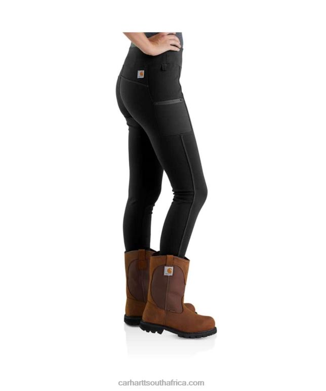 Women Black 6D80X183 Carhartt Force Fitted Lightweight Utility Legging