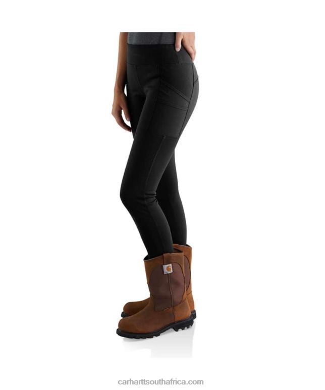 Women Black 6D80X183 Carhartt Force Fitted Lightweight Utility Legging