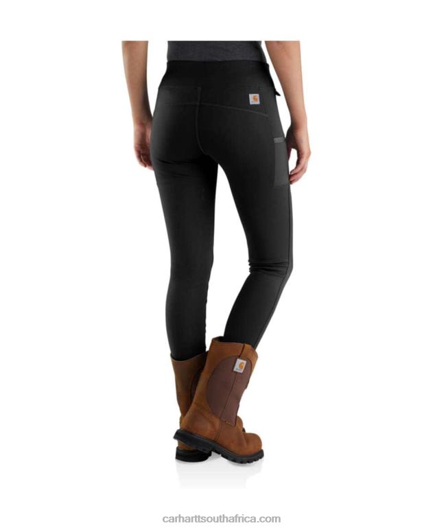 Women Black 6D80X183 Carhartt Force Fitted Lightweight Utility Legging