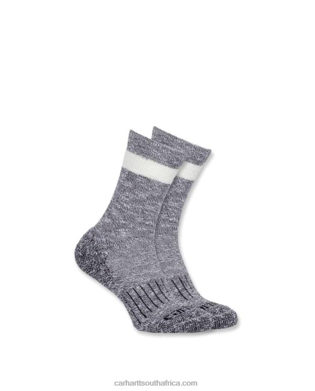Women Black 6D80X242 Carhartt All Season Crew Sock 1 Pair