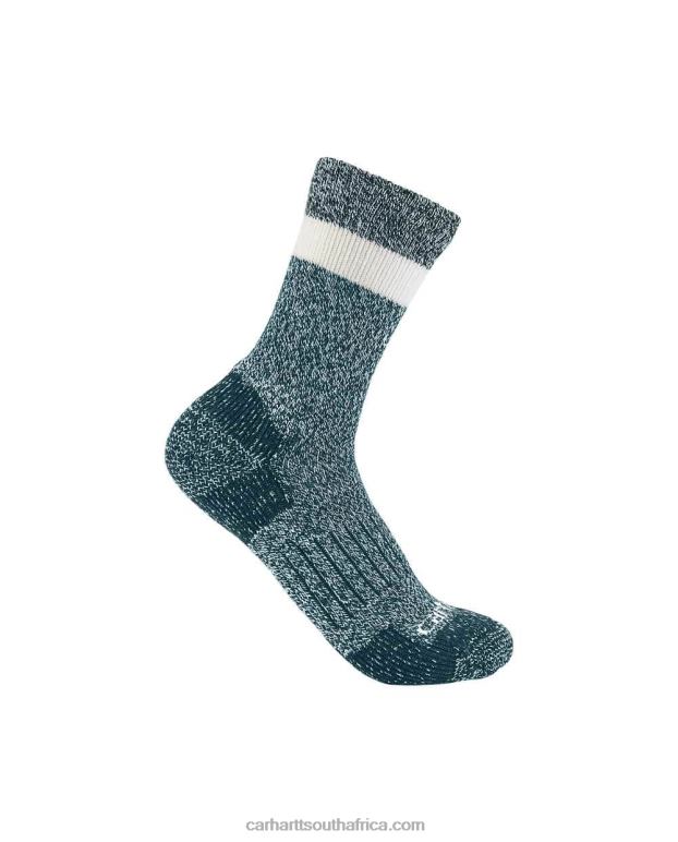 Women Black 6D80X243 Carhartt Midweight Crew Sock