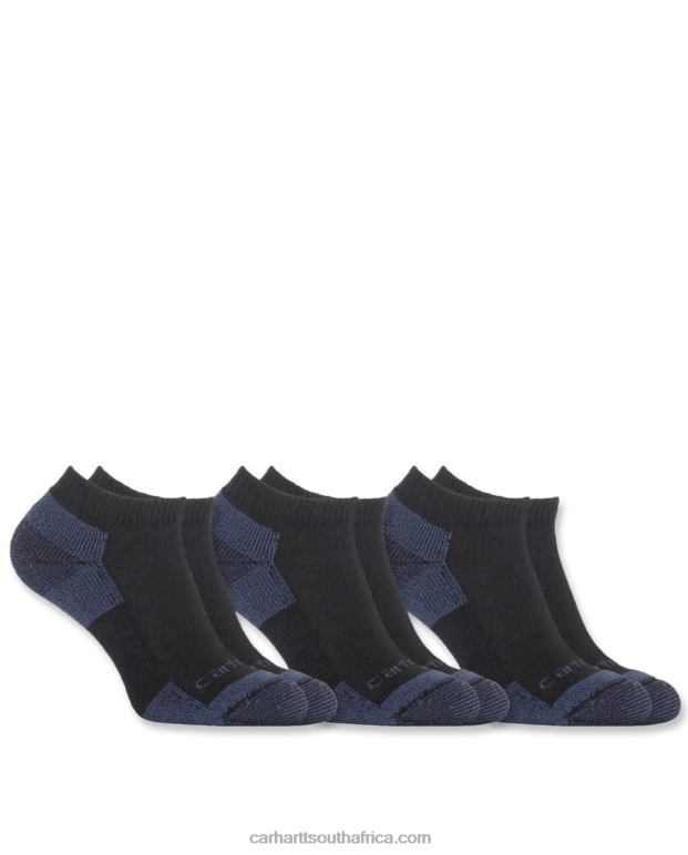 Women Black 6D80X245 Carhartt All Season Cotton Rich Sock 3 Pairs