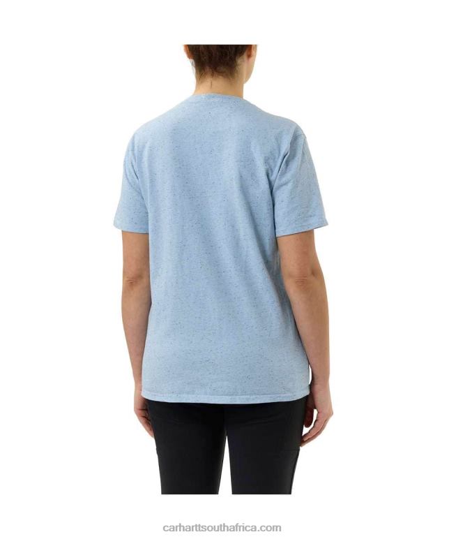 Women Ash Rose 6D80X223 Carhartt Loose Fit Heavyweight Short-Sleeve K87 Pocket T-Shirt