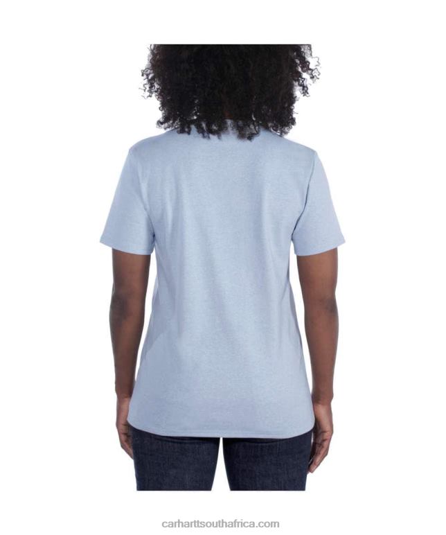 Women Ash Rose 6D80X223 Carhartt Loose Fit Heavyweight Short-Sleeve K87 Pocket T-Shirt