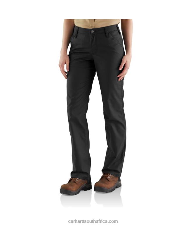 Women Black 6D80X200 Carhartt Rugged Professional Series Rugged Flex Loose Fit Canvas Work Pant