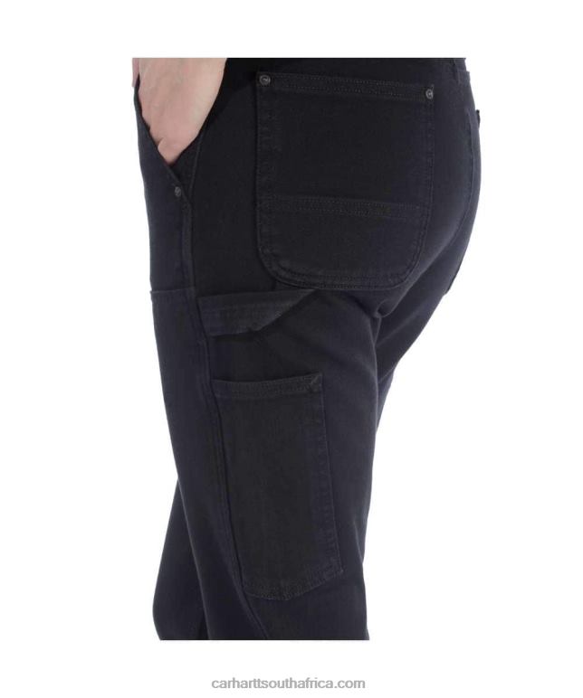 Women Black 6D80X202 Carhartt Rugged Flex Relaxed Fit Twill Double-Front Work Pant